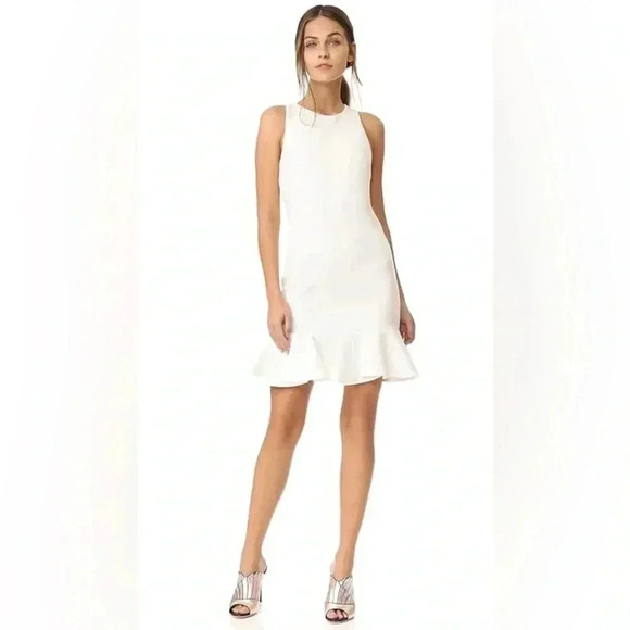 PLEASE READ Halston Heritage Sleeveless High-Neck Fitted Shimmer Cocktail Dress - Picture 1 of 15